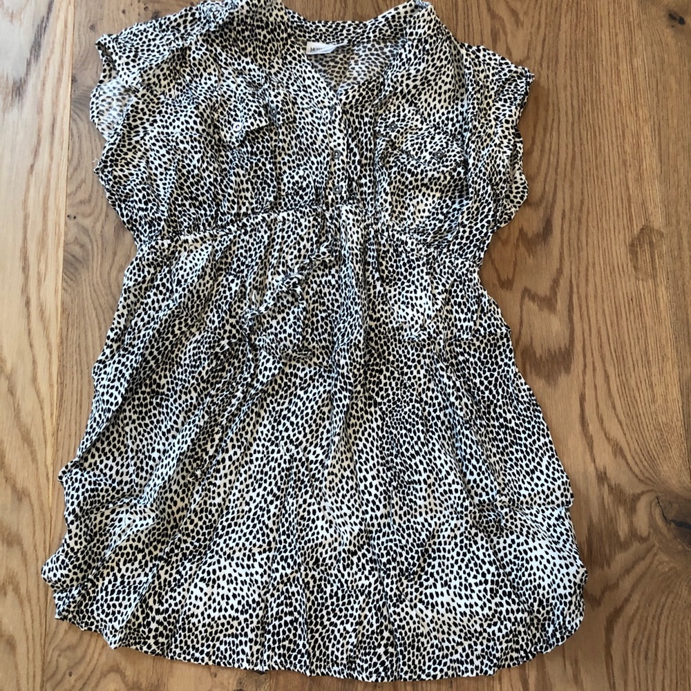 Animal print maternity tunic top